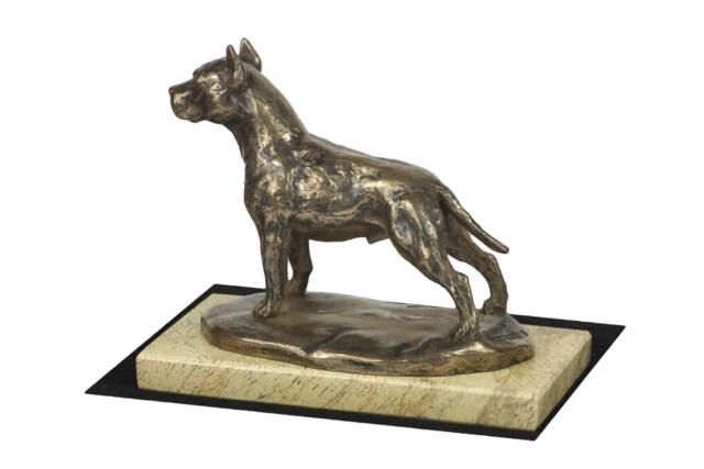 American Staffordshire Terrier , Dog Sand Marble Base Statue, Limited Edition, Artdog - image 1