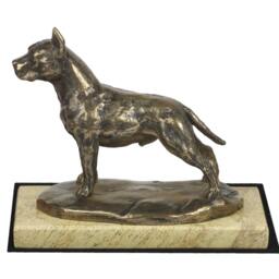 American Staffordshire Terrier , Dog Sand Marble Base Statue, Limited Edition, Artdog - thumbnail 2