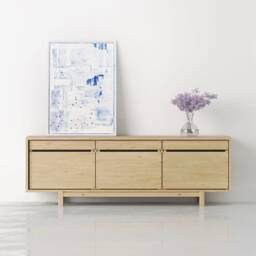Kunsst Oak Tv Unit, Tv Cupboard, Cabinet, Vinyl Records Stand, Solid Wood, Oak