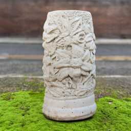 Stone Sundial Pedestal Concrete Solar Clock Sculpture Handmade Cement Plinth Figure Outdoor Garden Ornament Vintage Column Statue Yard Gift - thumbnail 4