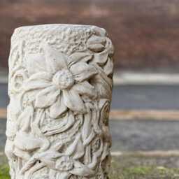 Stone Sundial Pedestal Concrete Solar Clock Sculpture Handmade Cement Plinth Figure Outdoor Garden Ornament Vintage Column Statue Yard Gift - thumbnail 3
