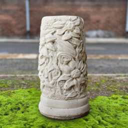 Stone Sundial Pedestal Concrete Solar Clock Sculpture Handmade Cement Plinth Figure Outdoor Garden Ornament Vintage Column Statue Yard Gift - thumbnail 2