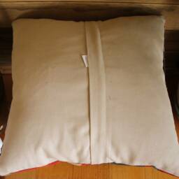 Vintage Kilim Pillow Cover - 16 Inch, Red Charcoal Orange - thumbnail 4