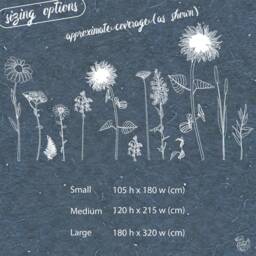 Large White Flower Meadow Wall Stickers For Floral Nursery Decor - Easy Peel & Stick Decals By Dizzy Duck - thumbnail 3