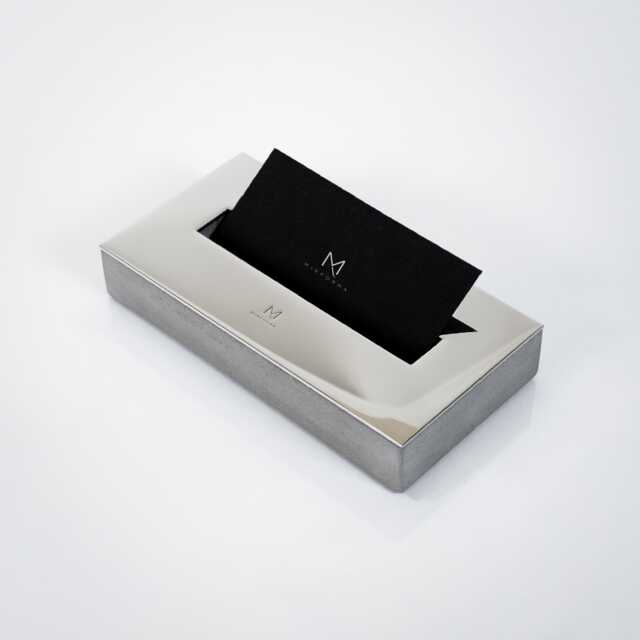 Desk Business Card Holder, Executive Gift, Personalized Corporate Concrete Accessory - image 1