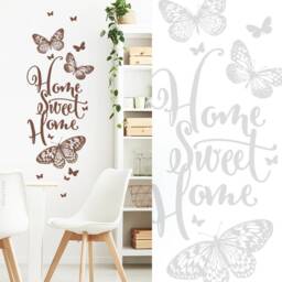 Wall Sticker Home Sweet With Butterflies Wall Home Family Tattoo Living Room Ws25 - thumbnail 4