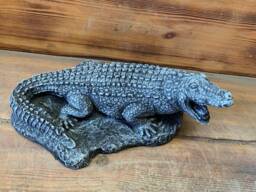 stone Garden Crocodile Alligator Detailed Gift Concrete Ornament - thumbnail 1