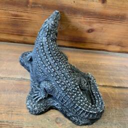 stone Garden Crocodile Alligator Detailed Gift Concrete Ornament - thumbnail 3