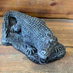 stone Garden Crocodile Alligator Detailed Gift Concrete Ornament - thumbnail 2