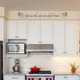 Give Us This Day Our Daily Bread Kitchen Wall Decal Bible Verse Vinyl Decor - thumbnail 1