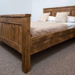 The Oxford Bed Frame Chunky Reclaimed Pine Wood With Footboard All Sizes Available Free UK Delivery. Extra Thick 4.5cm Slats - thumbnail 3
