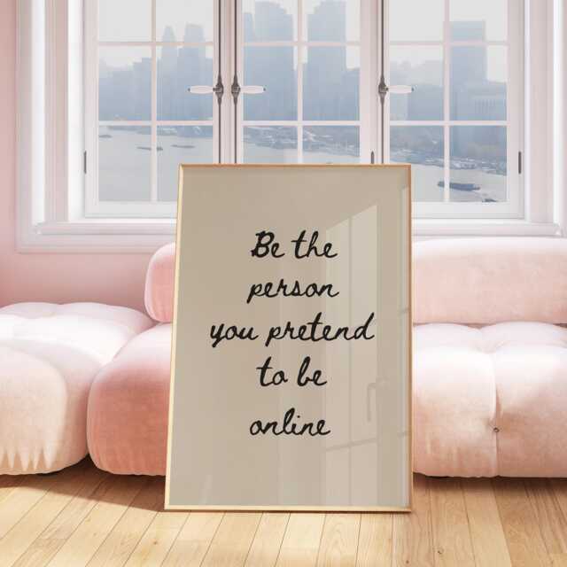 Funny Quote Wall Art, Minimalist Inspirational Print - image 1