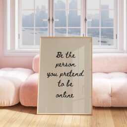 Funny Quote Wall Art, Minimalist Inspirational Print - thumbnail 1