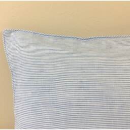 Blue Candy Striped Duvet Cover With Piping - A Sense Of Calmness - thumbnail 3