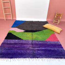 Custom Beni Ouarain Rug Handmade Moroccan Wool Carpet - thumbnail 4