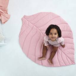 Organic Cotton Leaf Play Mat Personalized Nursery Decor - thumbnail 2