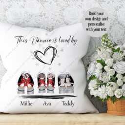 Personalised Print, Family Cushion, Cushion For Family, Gift From Children, Housewarming Gift, Trainer - thumbnail 2