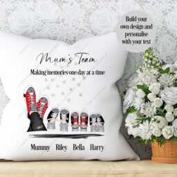 Personalised Print, Family Cushion, Cushion For Family, Gift From Children, Housewarming Gift, Trainer - thumbnail 3