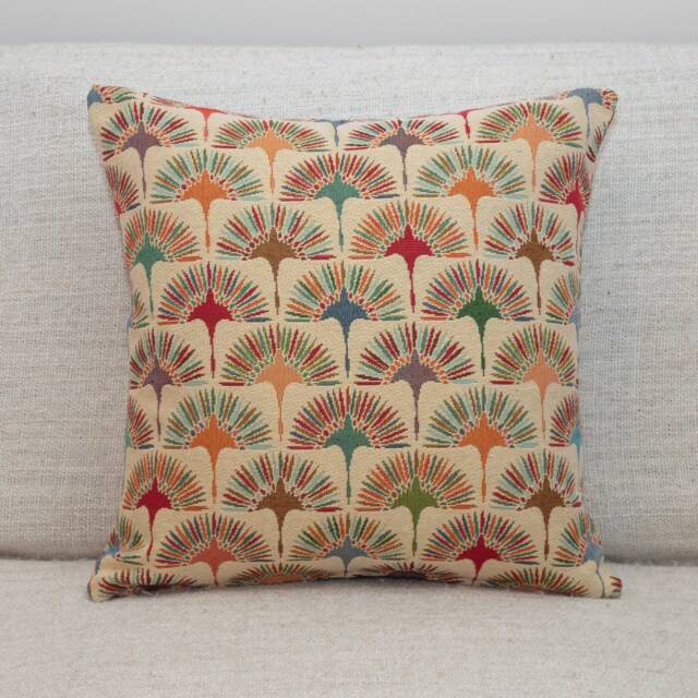 Multicoloured Retro Dandelion Tapestry Cushion. Double Sided. 17x17 - image 1