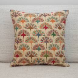 Multicoloured Retro Dandelion Tapestry Cushion. Double Sided. 17x17 - thumbnail 1