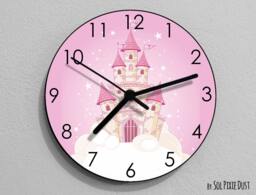 Cinderella Castle Wall Clock - Kids Nursery Room, Teens Baby Room