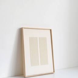 Neutral Textured Wall Art, Beige 3D Abstract Canvas Large Art For Modern Minimalist Living Room Decor Bedroom, Framed Textile - thumbnail 3