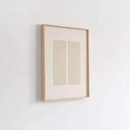 Neutral Textured Wall Art, Beige 3D Abstract Canvas Large Art For Modern Minimalist Living Room Decor Bedroom, Framed Textile - thumbnail 2