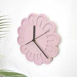 Flower Acrylic Wall Clock -Dusty Mauve - thumbnail 2