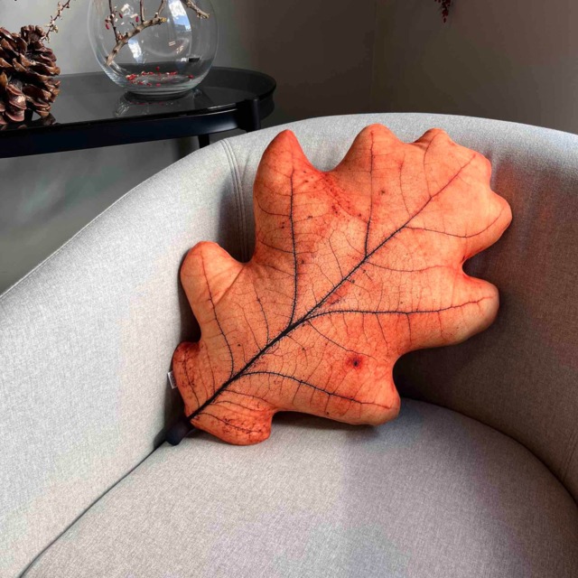 Oak Leaf Pillow Rustic Fall Home Decor - image 1