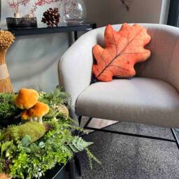 Oak Leaf Pillow Rustic Fall Home Decor - thumbnail 2