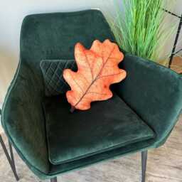 Oak Leaf Pillow Rustic Fall Home Decor - thumbnail 3