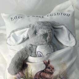 Easter Book Cushion, Personalised Gift, First - thumbnail 4