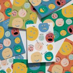 Feelings Print, Educational Poster, Smiley Face, Colourful Kids Decor, Cool Happy Positive Emotions Print - thumbnail 3