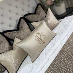 Champagne Brown Cushion Cover Set Of 6/Modern Designer Throw Pillow Covers Bespoke Bed - thumbnail 4