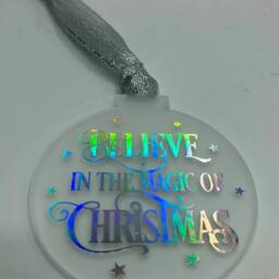 Believe in The Magic Of Christmas Bauble, House Believes, Ornament, in The Decoration - thumbnail 3