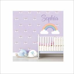 Custom Rainbow - 859mm - Wall Sticker Pastel Personalised Sticker