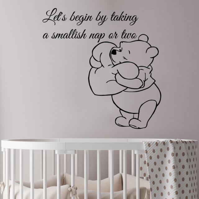 Winnie The Pooh Quote Wall Decal Let's Begin By Taking Vinyl Sticker Home Nursery Heart Decor Baby Room Kids Art Ms330 - image 1