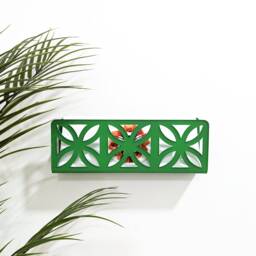 Triple Breeze Block Acrylic Wall Mail Holder - Pattern B
