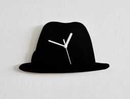 Hipster Hat Vintage Silhouette - Wall Clock