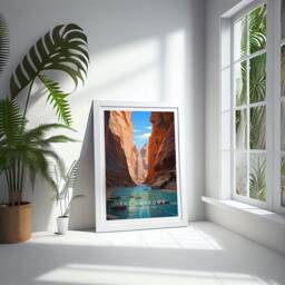 Zion Narrows Travel Print - United States, Utah, National Park Poster, Home Decor, Gift Or Canvas - thumbnail 2