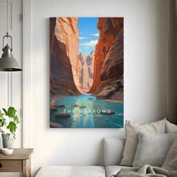 Zion Narrows Travel Print - United States, Utah, National Park Poster, Home Decor, Gift Or Canvas - thumbnail 3