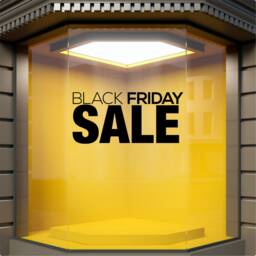 Black Friday Sticker Shop Window Sale Retail Display Decoration Self Adhesive Storefront Vinyl Decal - thumbnail 2