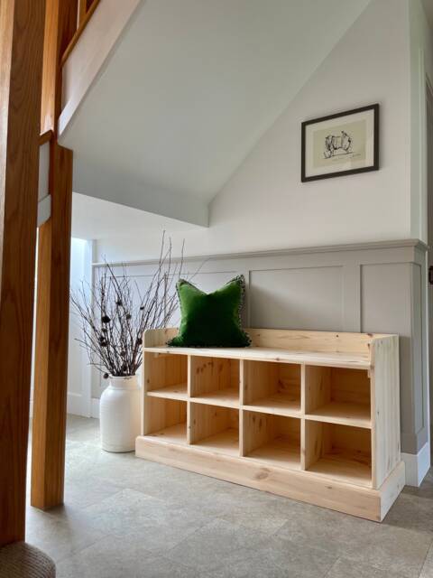 Unpainted, Shoe Storage, Storage Bench. Hall Bench, Window Seat, Boot Room Furniture - image 1