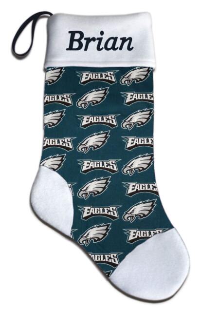 Personalized Nfl Philadelphia Eagles Football Christmas Stocking Embroidered