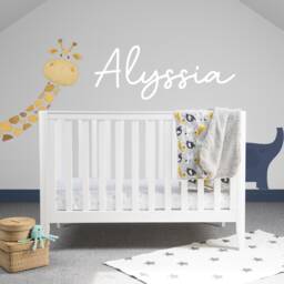 Personalised Name Vinyl Stickers Peel & Stick Wall Art Waterproof Removable Nursery Playroom Bedroom Children Kids Bespoke Customised D1 - thumbnail 1