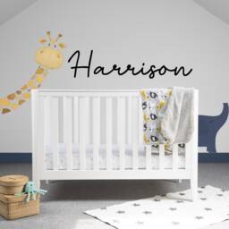 Personalised Name Vinyl Stickers Peel & Stick Wall Art Waterproof Removable Nursery Playroom Bedroom Children Kids Bespoke Customised D1 - thumbnail 2