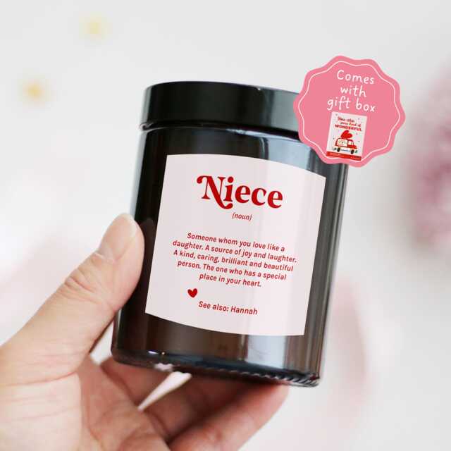 Birthday Gift For Niece Personalized Candle - Niece From Auntie Uncle 16Th 18Th 21st - image 1