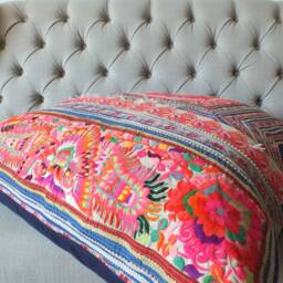 Throw Pillows Hmong Textiles Vintage Fabric Hand Stitched Scatter Cushions Beanbags Ottoman Sofa Pillows - thumbnail 4
