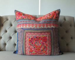 Throw Pillows Hmong Textiles Vintage Fabric Hand Stitched Scatter Cushions Beanbags Ottoman Sofa Pillows