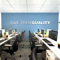 Give Them Quality, Typography Wall Art, Inspirational, Motivational, Office Decal, Skugtq